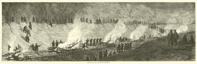 Zerstörung der Weldon Railroad, September 1864 von American School