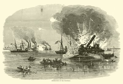 Zerstörung der Westfield, Januar 1863 von American School