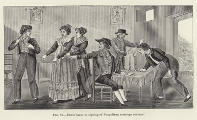 Störung bei der Unterzeichnung des neapolitanischen Ehevertrags von American School