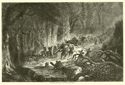 Artillerie über die Berge ziehen, August 1863 von American School
