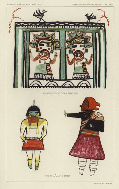 Figuren von Maisjungfrauen, Tacab Ana und Mana von American School
