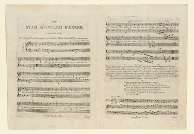 Erstausgabe der Noten für "The Star Spangled Banner. Ein patriotisches Lied von American School