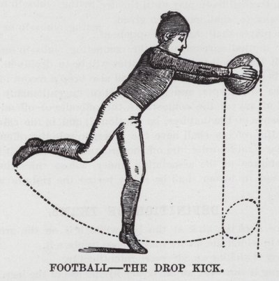 Fußball, der Dropkick von American School