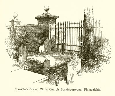 Franklins Grab, Christ Church Friedhof, Philadelphia von American School