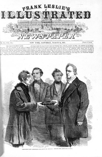 Titelseite zu Frank Leslies Illustrated Newspaper, 14. März 1857 von American School