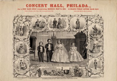 Gen. Tom Thumb und Frau, Com. Nutt und Miss Minnie Warren von American School