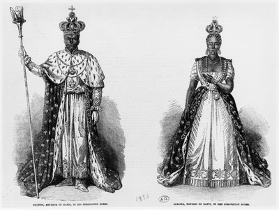 General Faustin Soulouque (ca. 1785-1867) als Kaiser von Haiti und Adelina als Kaiserin von Haiti, 1856 von American School