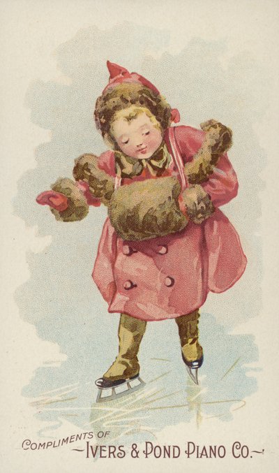 Mädchen beim Schlittschuhlaufen von American School