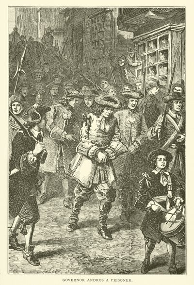 Gouverneur Andros als Gefangener, 1689 von American School