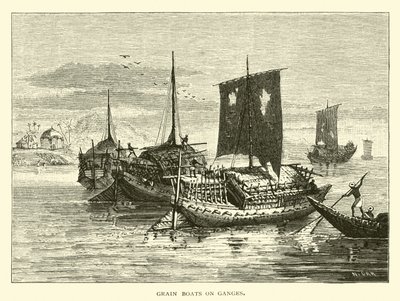 Getreideboote auf dem Ganges von American School