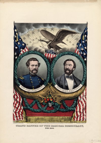 Großes Banner der radikalen Demokratie, 1864 von American School