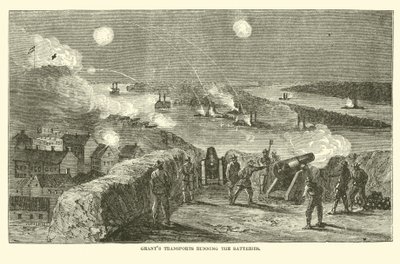 Grants Transporte durchqueren die Batterien, April 1863 von American School