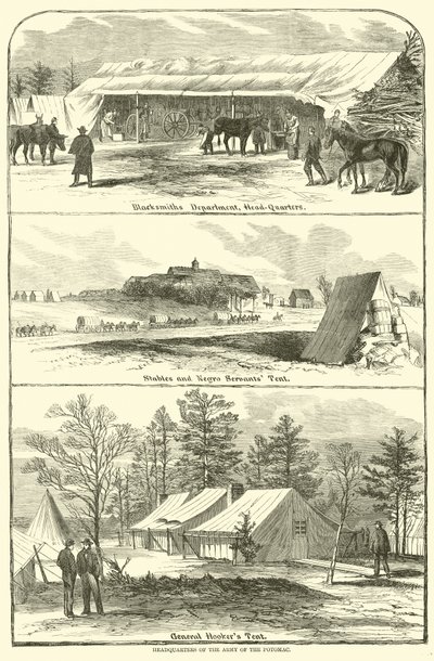 Hauptquartier der Armee des Potomac, Januar-April 1863 von American School
