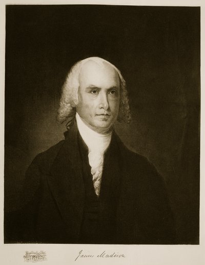 James Madison, 4. Präsident der Vereinigten Staaten von Amerika, veröffentlicht 1901 (Photogravur) von American School