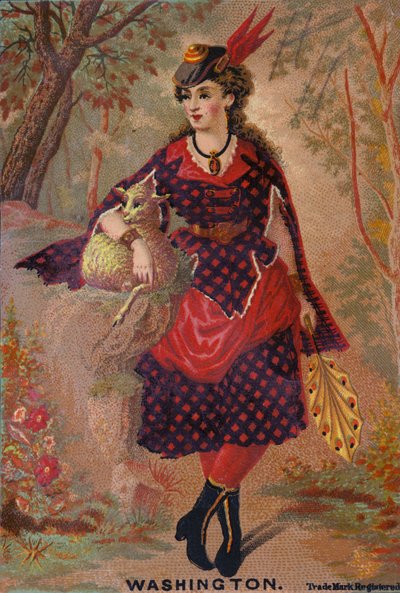 Dame hält Lamm von American School