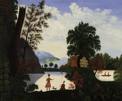 Landschaft mit Indianern, 1880 von American School