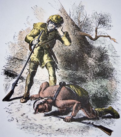 Der letzte Mohikaner von James Fenimore Cooper (1789-1851) 1826 von American School