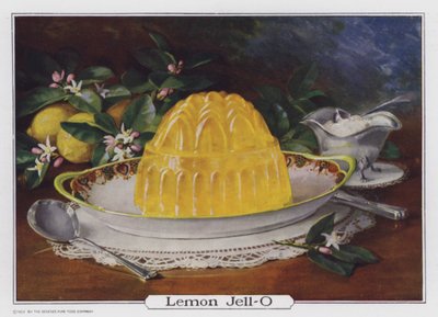 Lemon Jell-O, Werbung für die Genesee Pure Food Company, Le Roy, New York, USA von American School