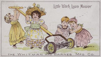 Little Witch Rasenmäher (Chromolithographie) von American School