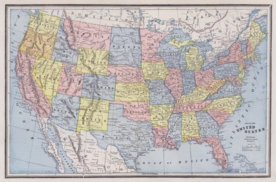 Karte der Vereinigten Staaten von American School