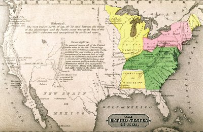 Karte der Vereinigten Staaten im Jahr 1803, aus 