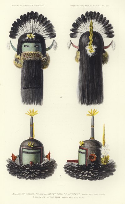Maske von Kokko Thlanna (großer Gott) von Newekwe von American School
