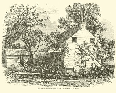 Meades Hauptquartier, Cemetery Ridge, Juli 1863 von American School