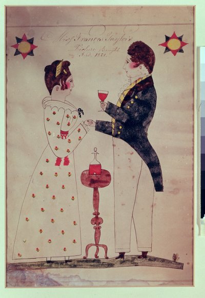 Miss Francis Taylor und Verlobter, 1831 von American School