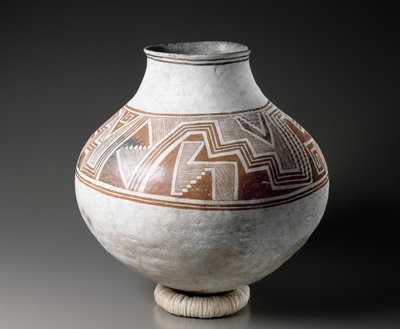 Mogollon-Krug mit geometrischen Mustern, Stil II, 1025-1150 von American School