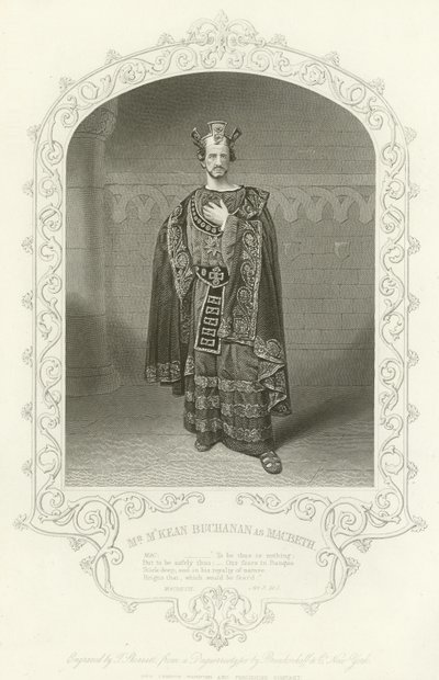 Mr. MKean Buchanan als Macbeth, Akt III, Szene i von American School