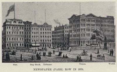 Zeitungsreihe (Park) im Jahr 1870 von American School