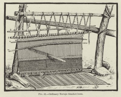 Gewöhnlicher Navajo-Deckenwebstuhl von American School