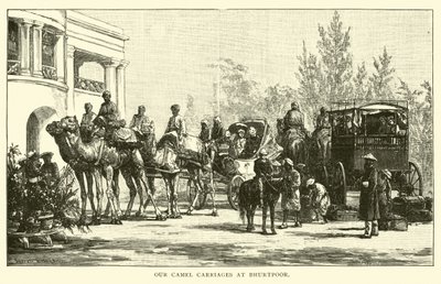 Unsere Kamelkutschen in Bhurtpoor von American School