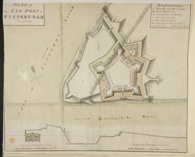 Plan der neuen Festung in Pittsburgh von American School