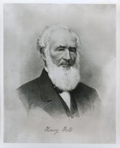 Porträt von Henry Wells (1805-78), Mitbegründer von Wells Fargo & Co. von American School