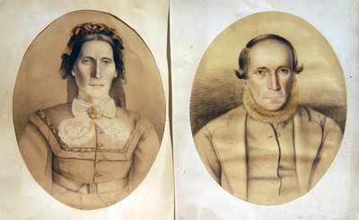 Porträt eines Ehemanns und einer Ehefrau, ca. 1880 von American School