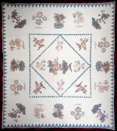 Quilt in Broderie Perse, ca. 1800 von American School