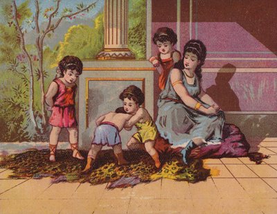 Römische Dame mit spielenden Kindern von American School