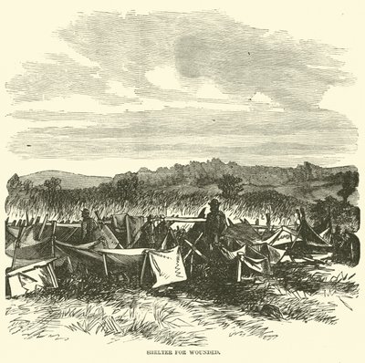 Unterkunft für Verwundete, September 1862 von American School