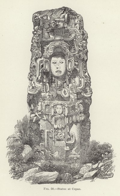 Statue in Copan von American School