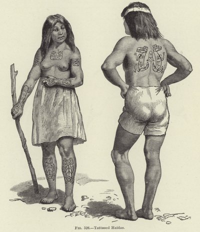 Tätowierte Haidas von American School