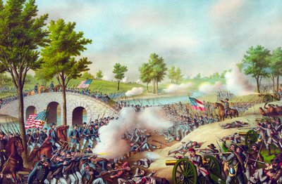 Die Schlacht von Antietam, 1862 von American School