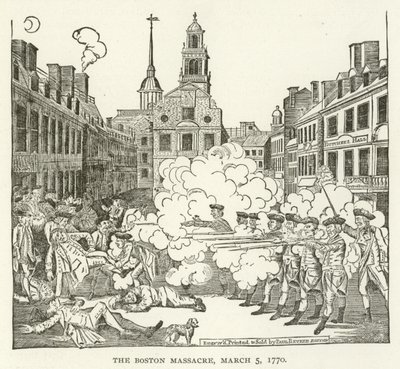 Das Massaker von Boston, 5. März 1770 von American School