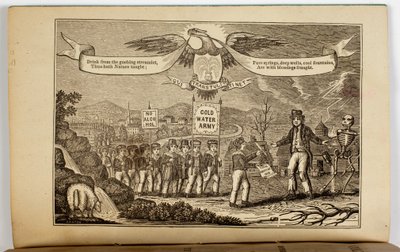 Das Cold Water Army Gelöbnis, 1842 von American School