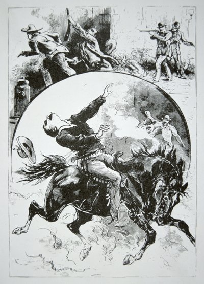 Die Dalton-Bande, niedergeschossen von den wütenden Bürgern von Coffeyville, aus der 