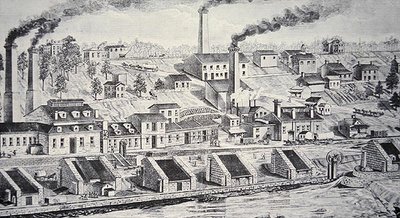Die Du Pont Pulverfabrik am Brandywine River von American School