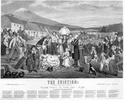 Die Räumung: Eine Szene aus dem Leben in Irland, veröffentlicht von J.T. Foley, 1871 von American School