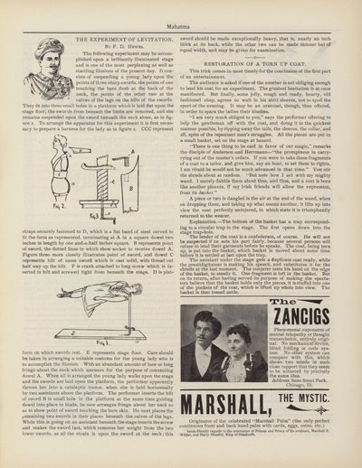 Das Experiment der Levitation, F D Hewes, Anzeigen von American School