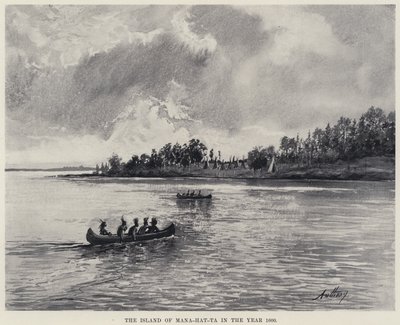 Die Insel Mana-hat-ta im Jahr 1600 von American School
