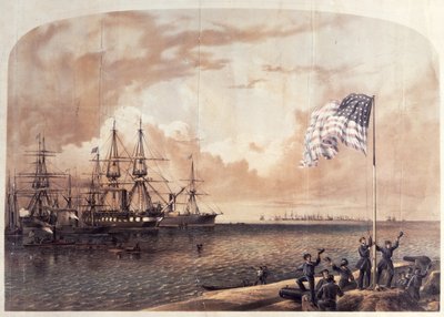 Der Union-Sieg bei Port Royal, 7. November 1861, graviert von Shearman und Hart, 1861 von American School